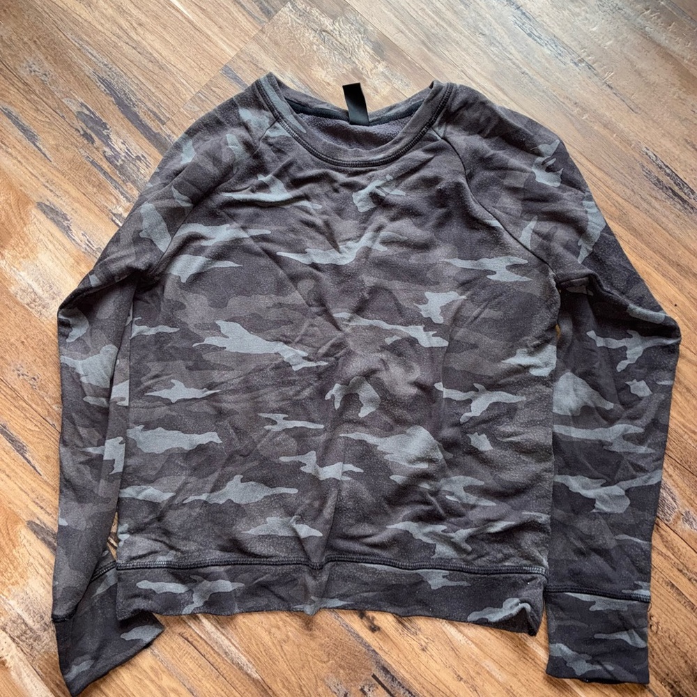 Athleta Kids Gray Camouflage Sweatshirt